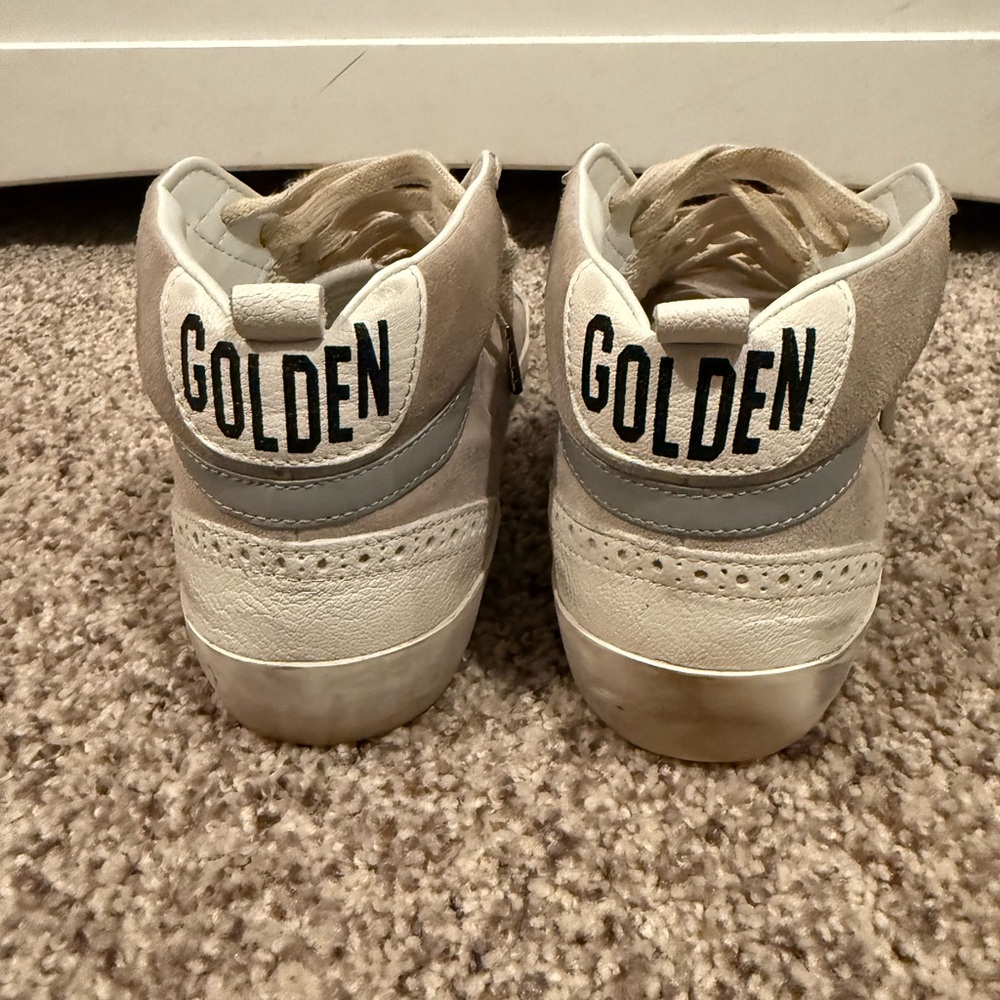 Golden Goose Mid Star White, Grey and Hot pink Sneakers. - Picture 3 of 11